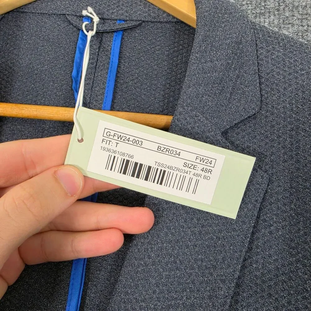 Twillory Suit Mens 48R Gray Technical Fabric 40x32 Stretch 2 Piece Business Work